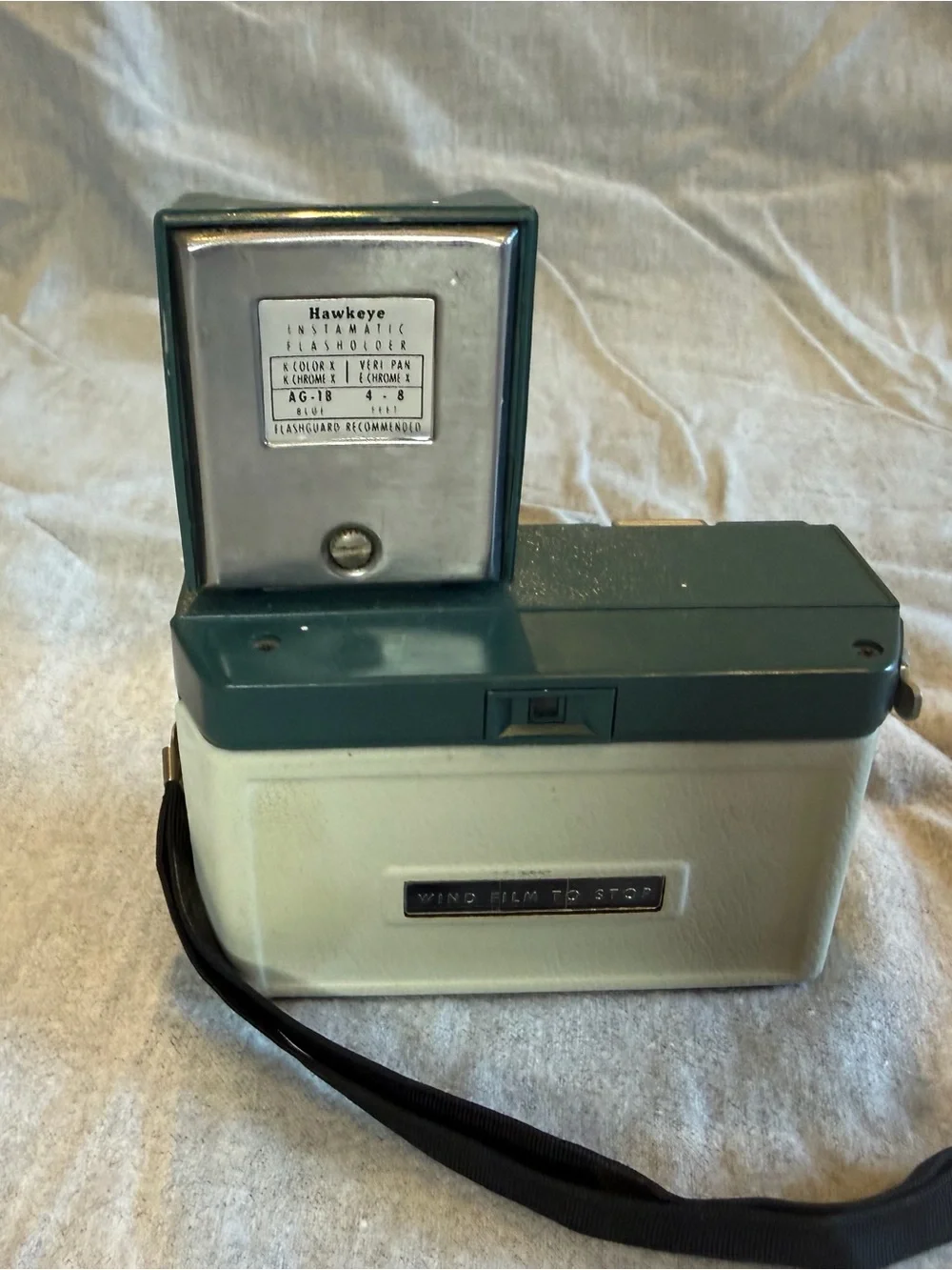 Kodak Hawkeye Instamatic Camera in Dark Green and Silver